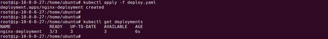 Result of the Kubernetes apply with YAML defining resource limits