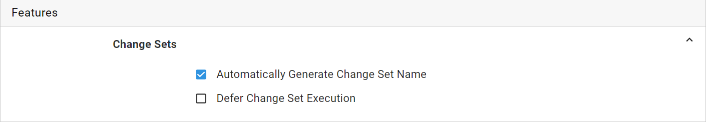 Change Set Feature