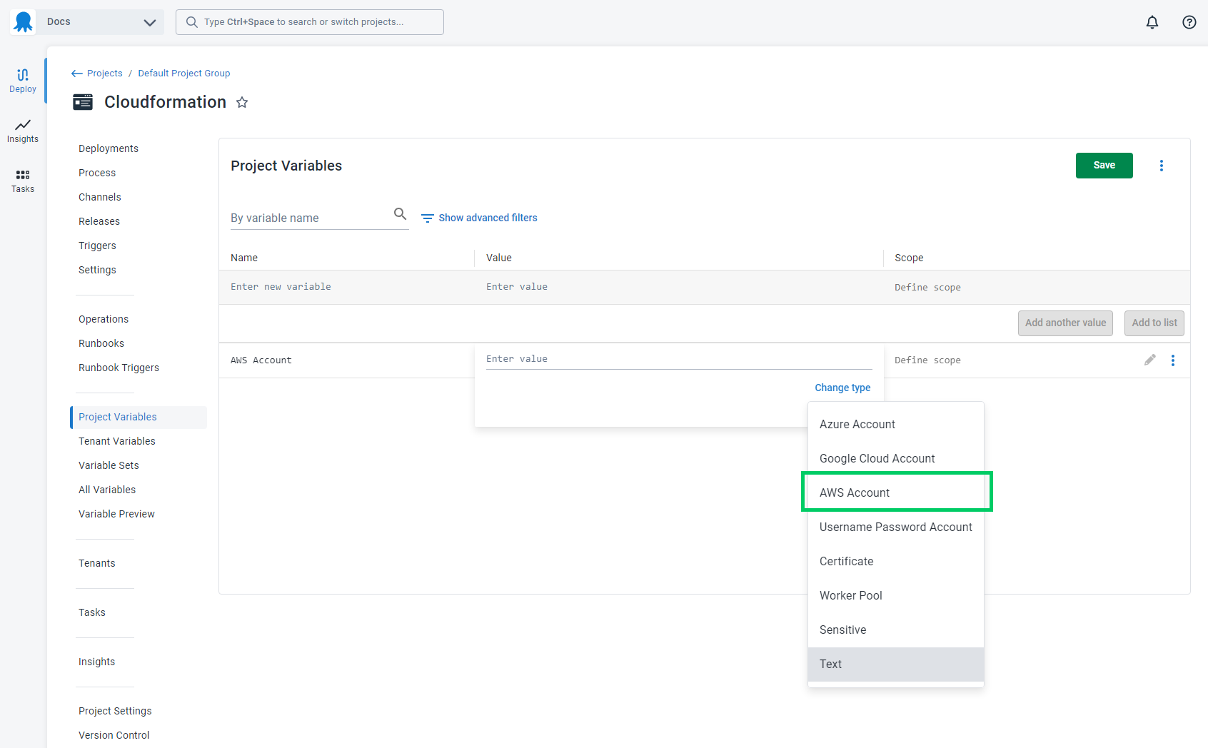 AWS Account Variable