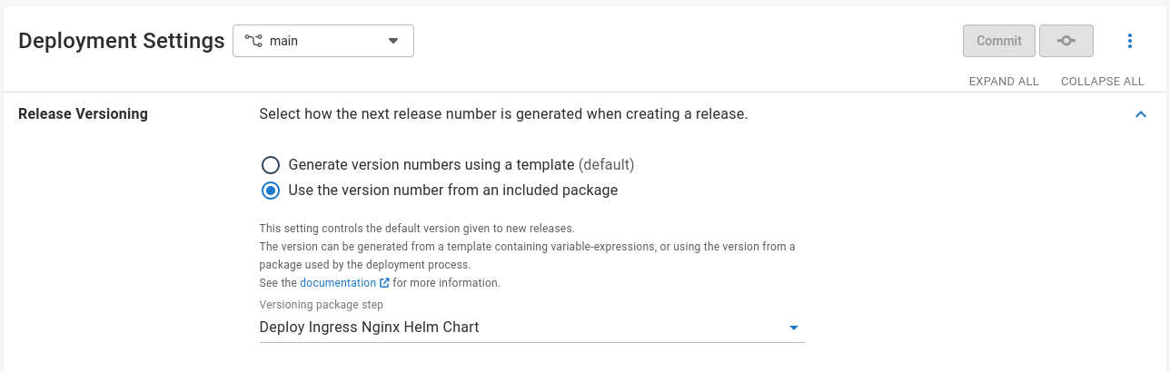 Change release versioning