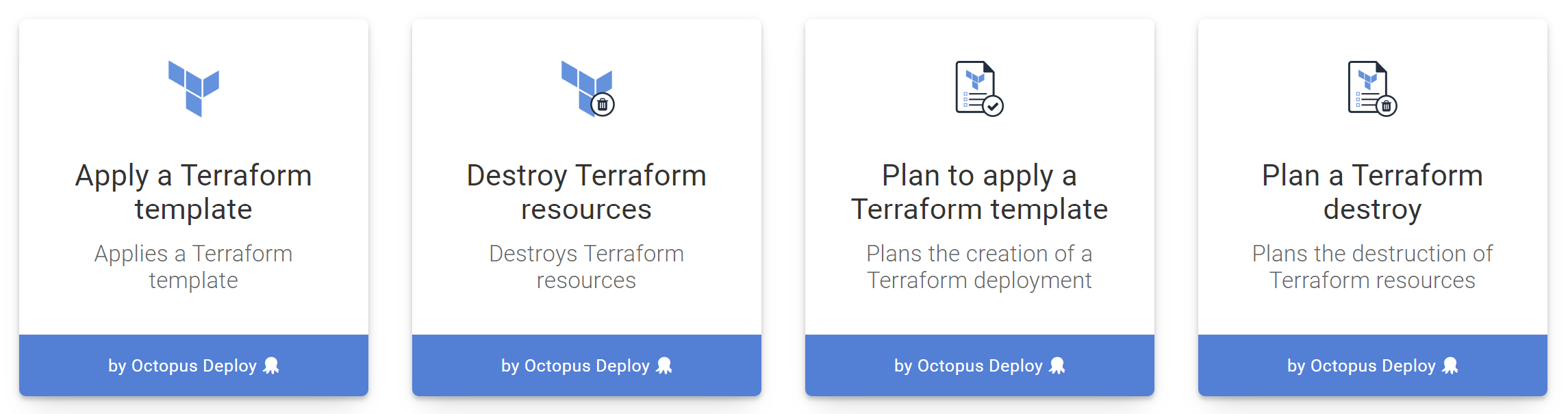 Built-in Terraform step badges