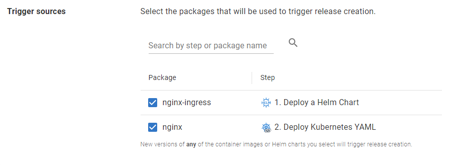 Package selection