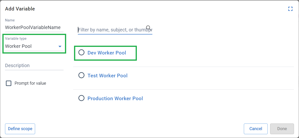 Add worker pool variable type