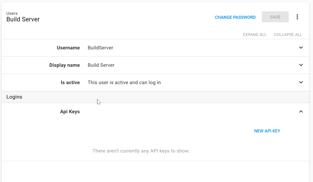 Service account API Key